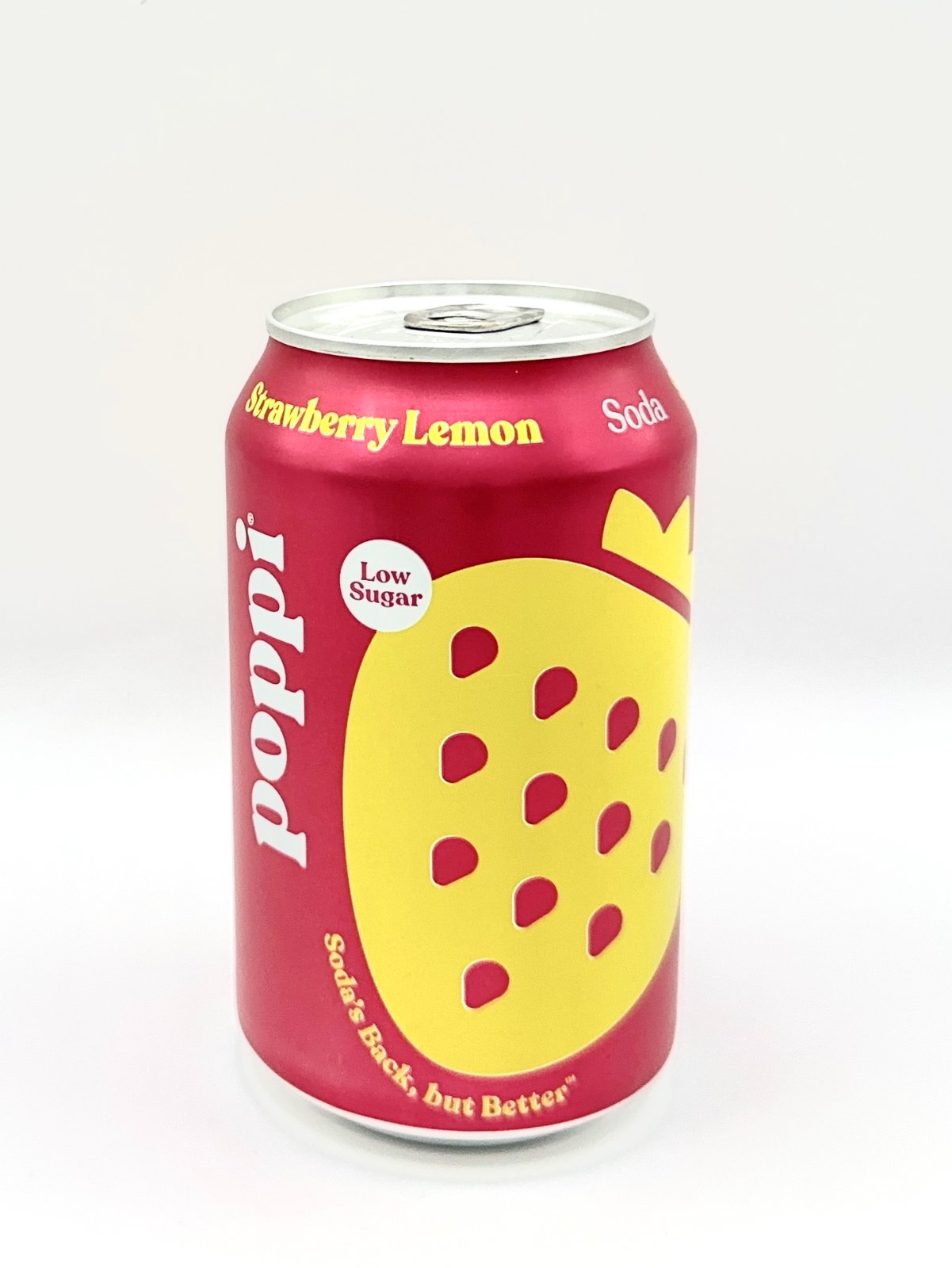 Poppi Strawberry Lemon 330ml soft drink can