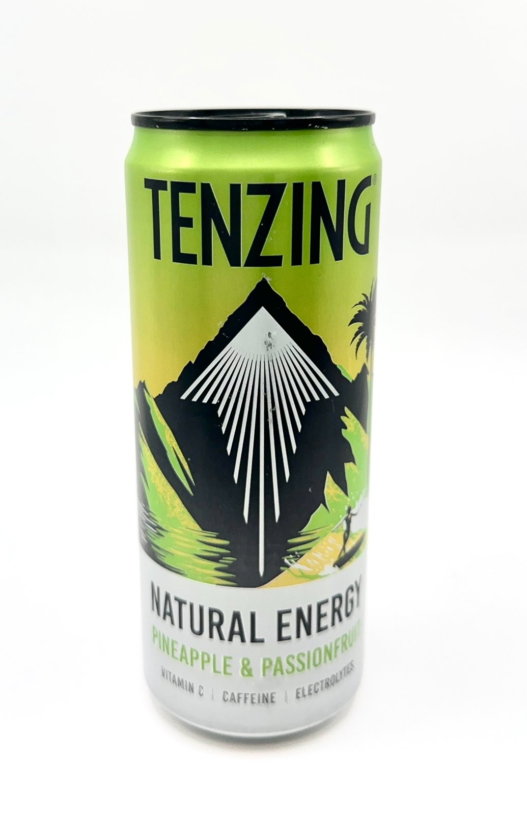 Tenzing Pineapple and Passion Fruit 330ml soft drink can